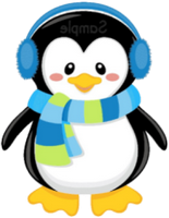 a cute winter penguins 